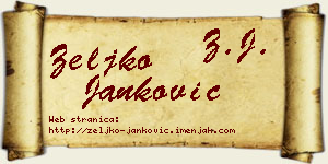 Željko Janković vizit kartica
